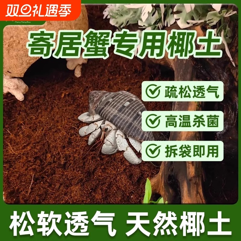 寄居蟹专用椰土免泡发寄居蟹椰土新手垫材料寄居蟹专用椰土饲养箱