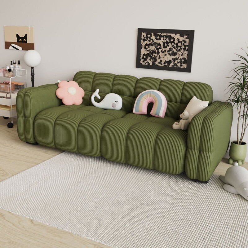 奶油风云朵布艺沙发小户型客厅双人三人卧室出租房家用懒人小沙发