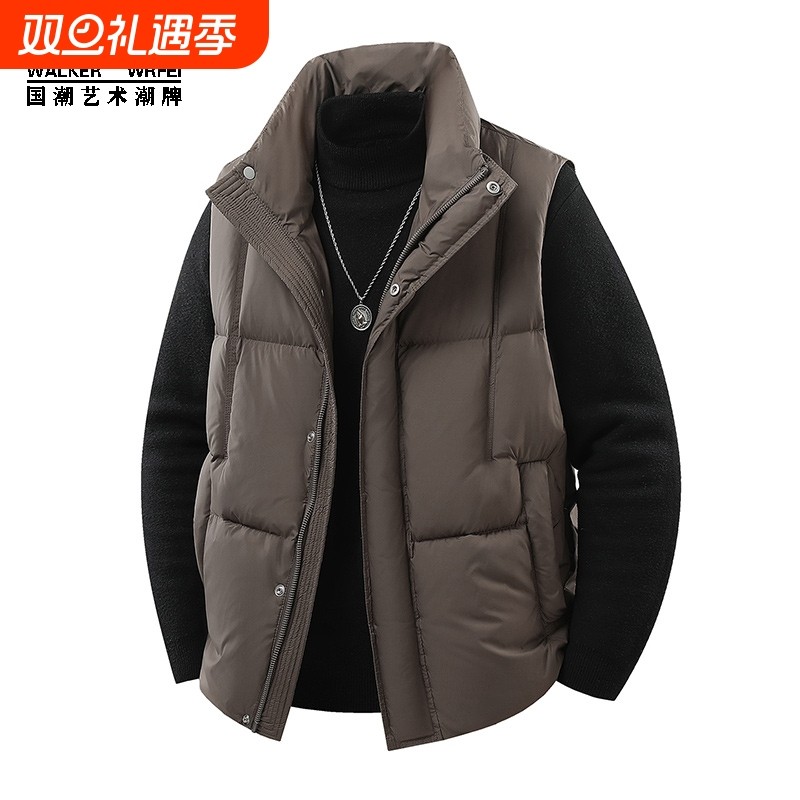 男士羽绒服马甲高品质美式休闲百搭运动背心新款户外无袖立领外套