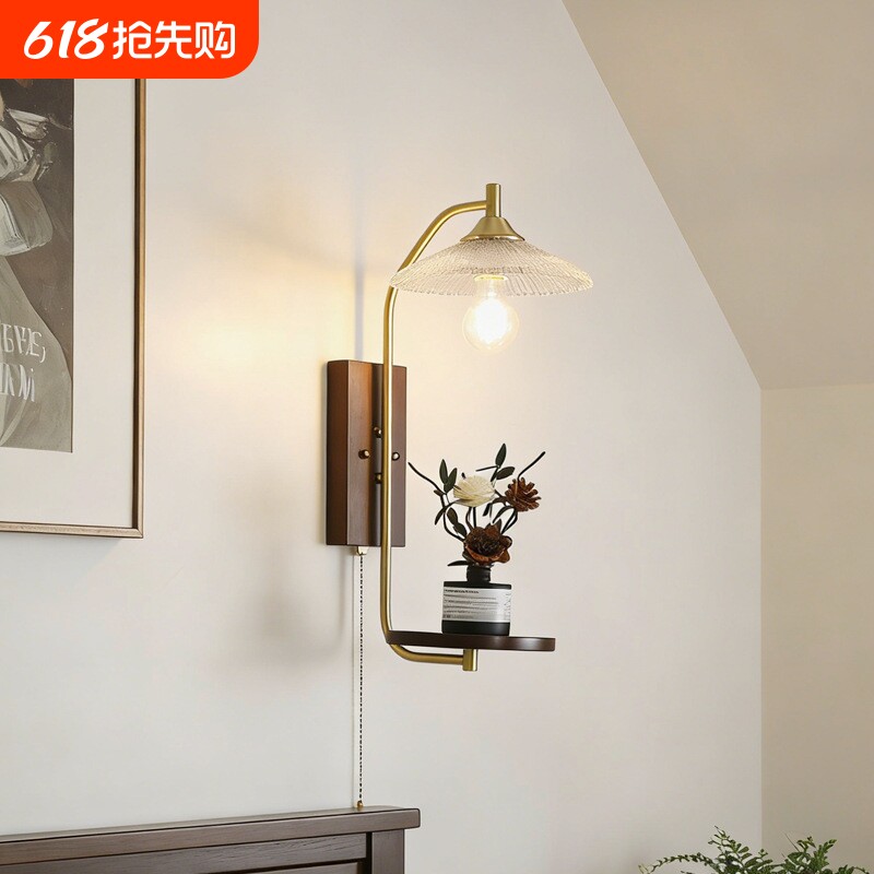 美式复古床头灯壁灯LED主卧室现代简约北欧过道楼梯灯具