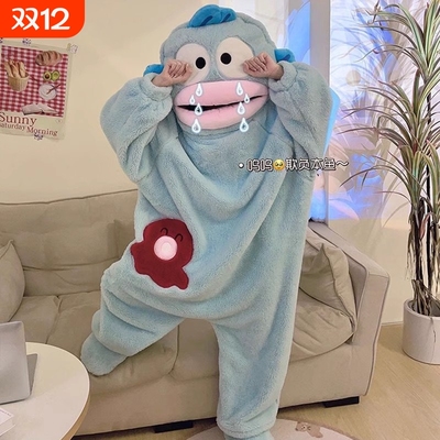 小丑鱼连体睡衣女大嘴鱼搞怪睡袍