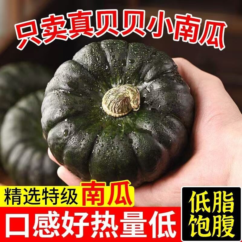 正宗贝贝南瓜新鲜农家自种婴儿辅食现摘板栗味老南瓜小南瓜包邮
