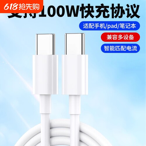 驯龙师 100W双头type-c数据线双向tpyec双pd快充ctoc适用小米华为荣耀tpc车载充电线器笔记本电脑typc公对公