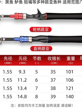 迷你伸缩路亚竿套装鱼竿远投翘嘴专用全套小型微物马口杆水滴轮单