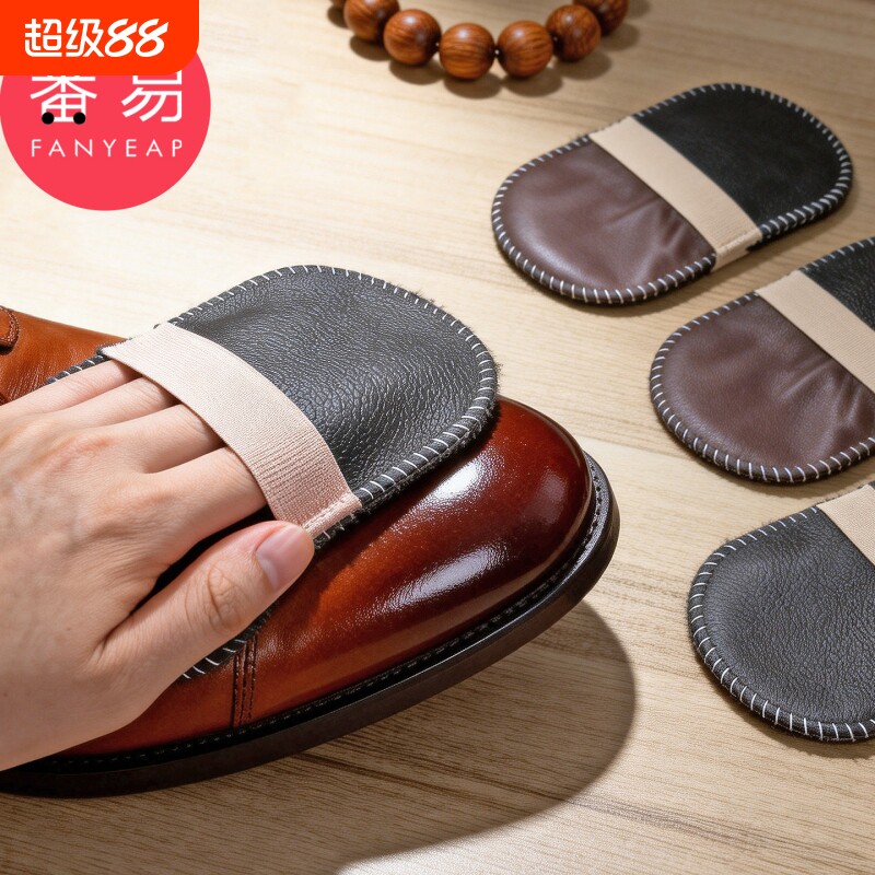 擦鞋布A1pn700-皮鞋擦手套式鞋油擦布便携式擦鞋抹布上光鞋擦家图片