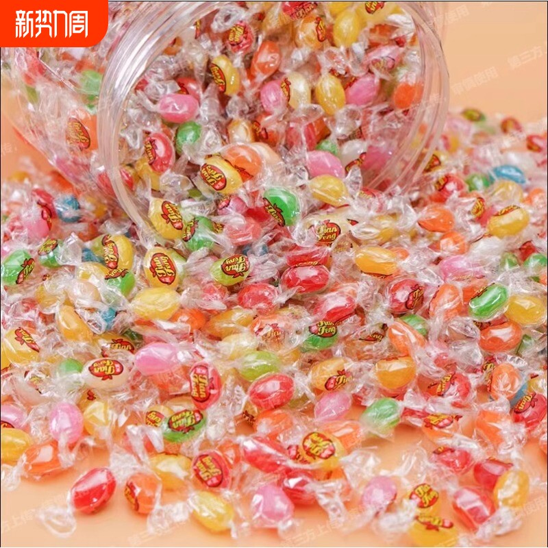 天凤彩虹糖散装500g七彩糖果零食彩色小颗粒混合口味水果软糖包邮