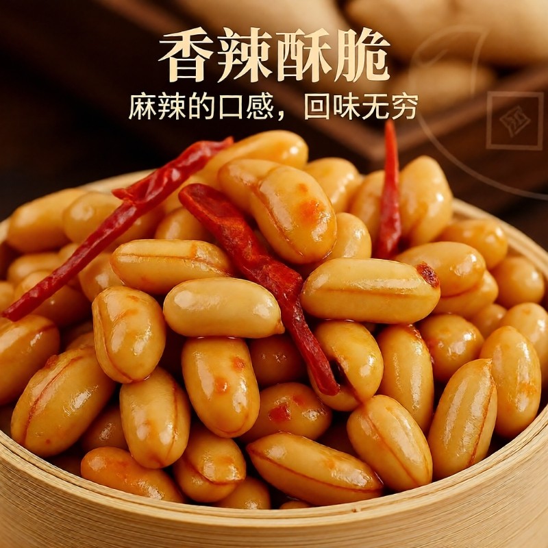 花生米熟油炸奶油五香麻辣5斤小包装下酒菜零食包邮椒盐香辣香酥