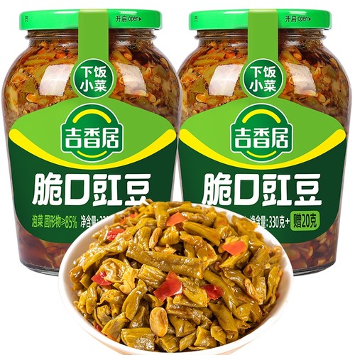 吉香居脆口豇豆350g瓶装