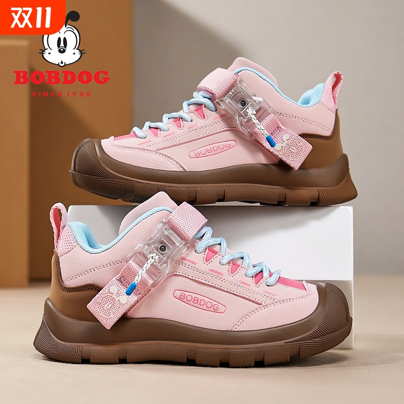 巴布豆女童运动鞋防水皮面2025