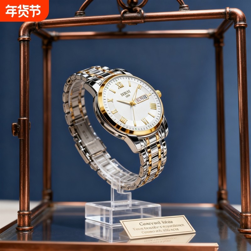 腕表高级感男士男款手表全自动非机械表正品名牌钢带商务防水石英