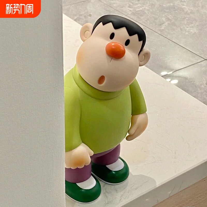 歪头胖虎大手办卡通桌面小摆件玩偶玩具生日礼物男生女生乌龟新年