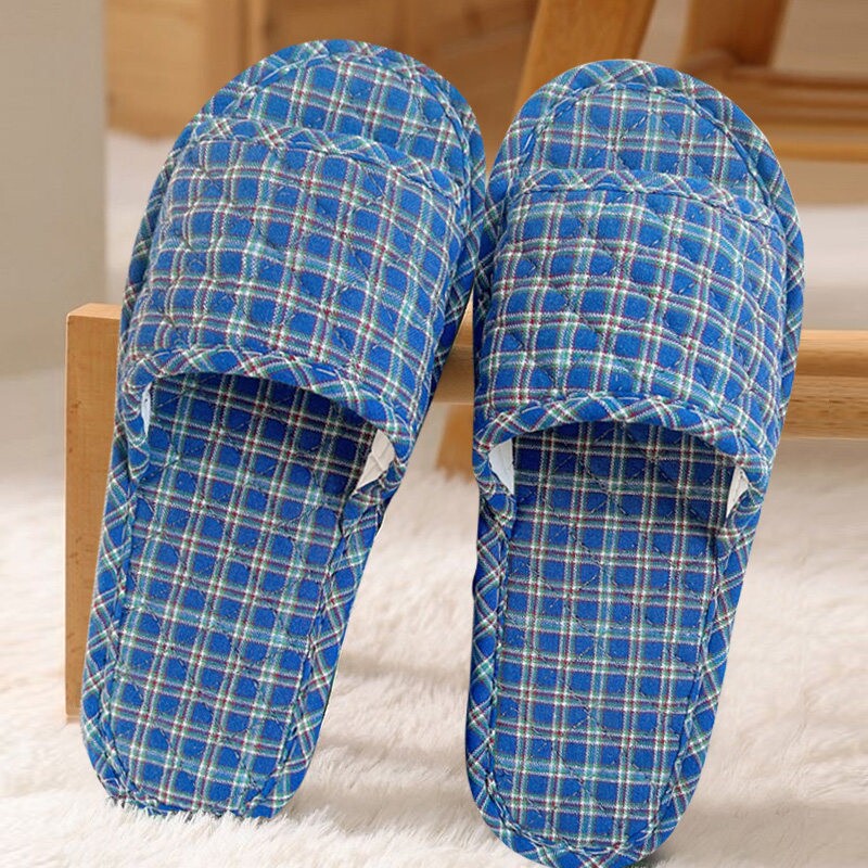 布艺布底布拖鞋木地板静音男款居家室内拖鞋软底冬女可机洗夏四季