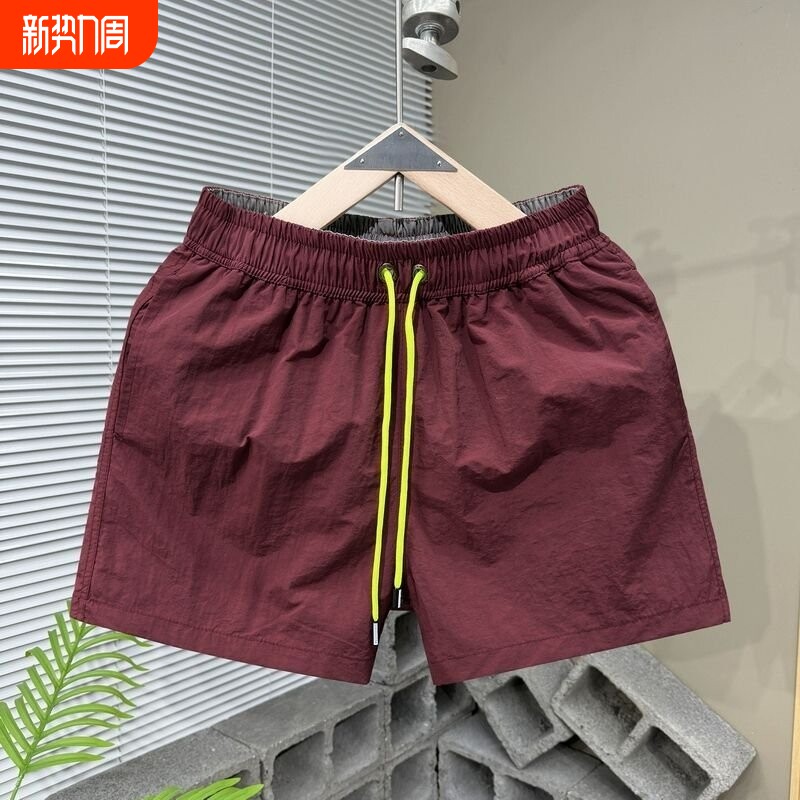 光版简约百搭休闲三分沙滩裤男款短裤夏季新品速干运动中裤外穿潮