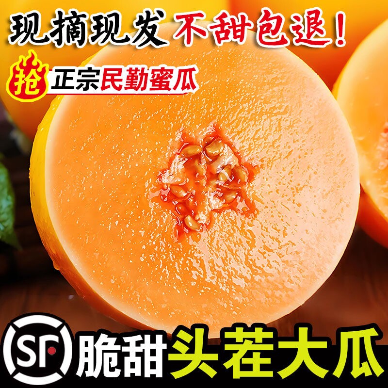 正宗黄河蜜瓜甜瓜新鲜水果应当季整箱包邮黄金脆香瓜哈密甘肃民勤