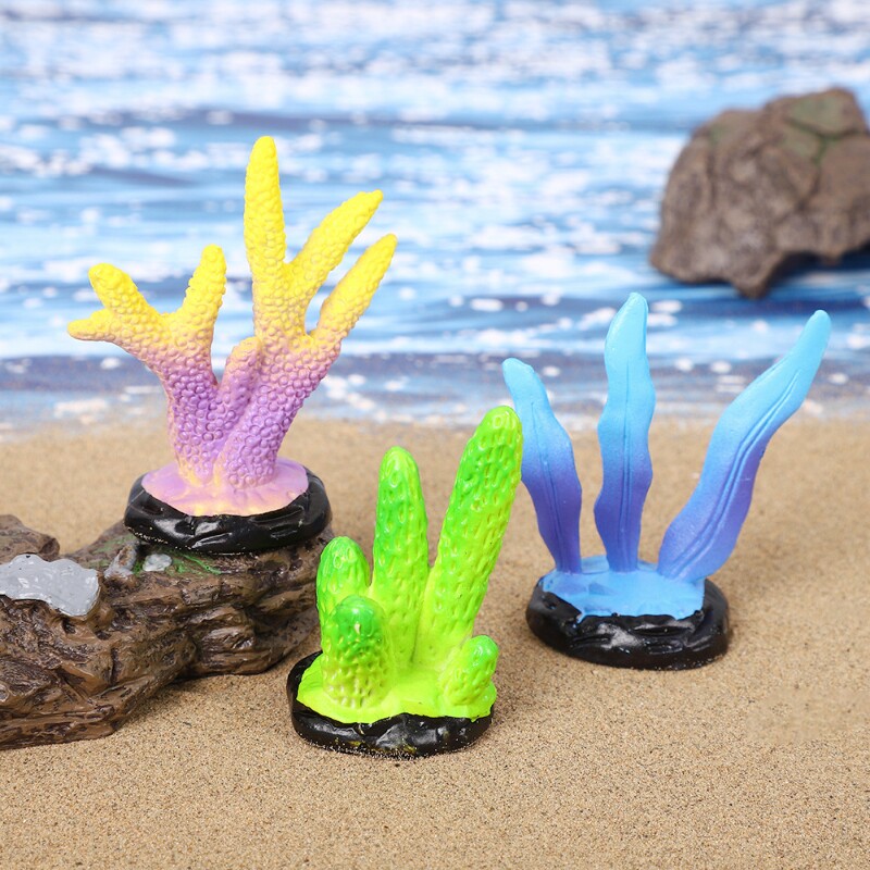 时尚创意迷你仿真珊瑚鱼缸水族箱水草海洋系装饰海底造景多规格