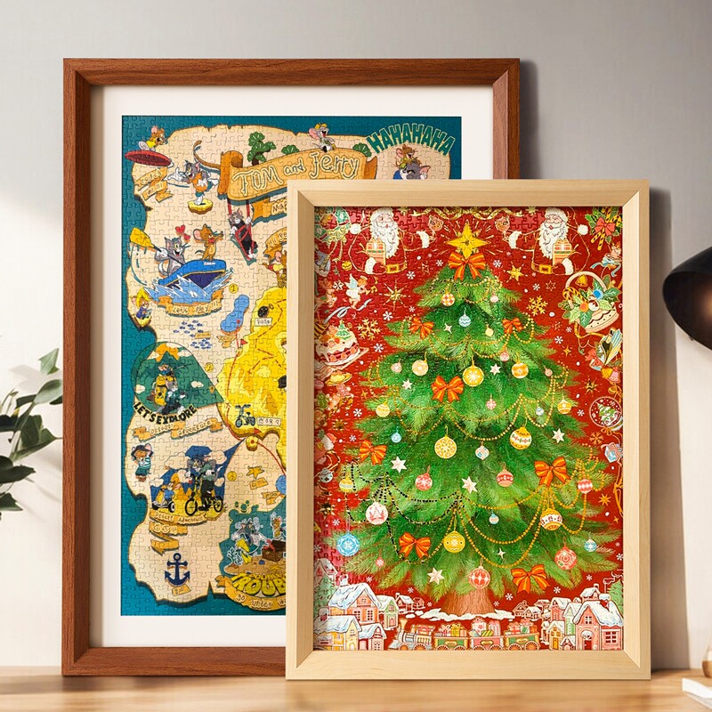 简约拼图相框拼图收纳专用1000片防尘框架70*50*75大尺寸