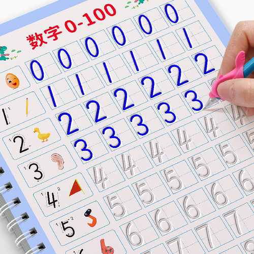 儿童字帖学前班控笔训练幼儿园小中大班启蒙凹槽练字帖3岁456初学者幼儿数字拼音笔画汉字描红本绘画本宝宝画画幼小衔接每日一练