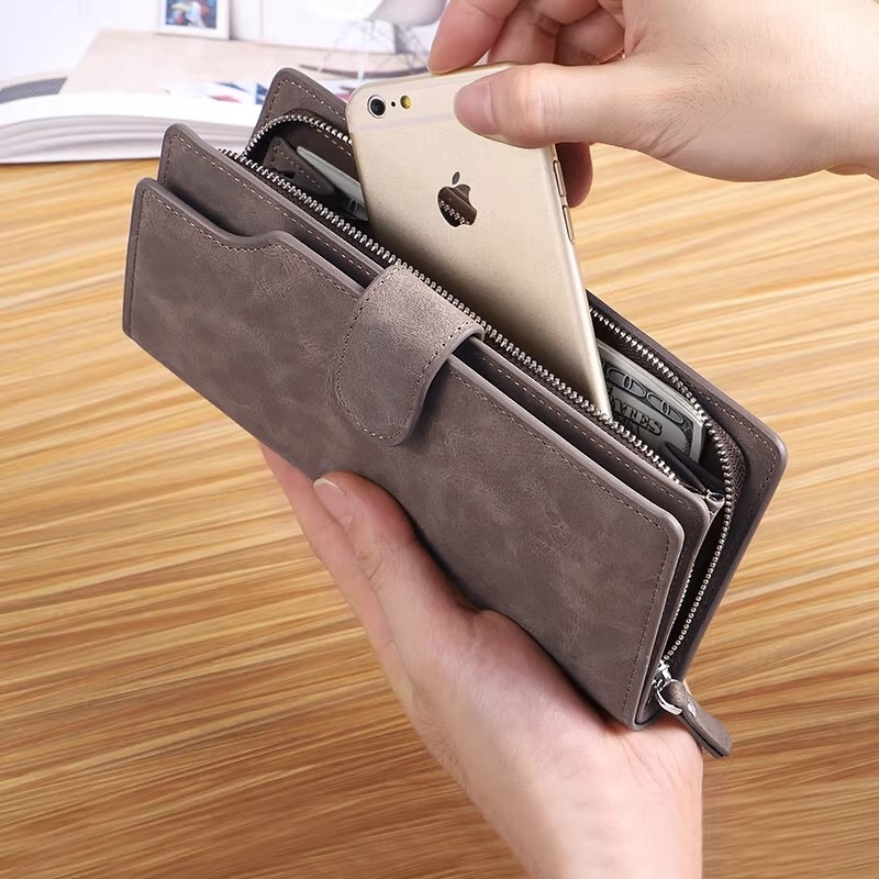 2025新款长款卡包钱包二合一男士高档大容量软皮夹男潮牌钱夹手包