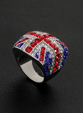 英国国旗玫瑰金彩戒12