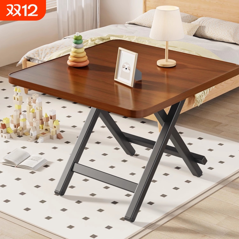可折叠餐桌家用小户型小桌子简易圆桌出租屋户外吃饭方桌折叠桌