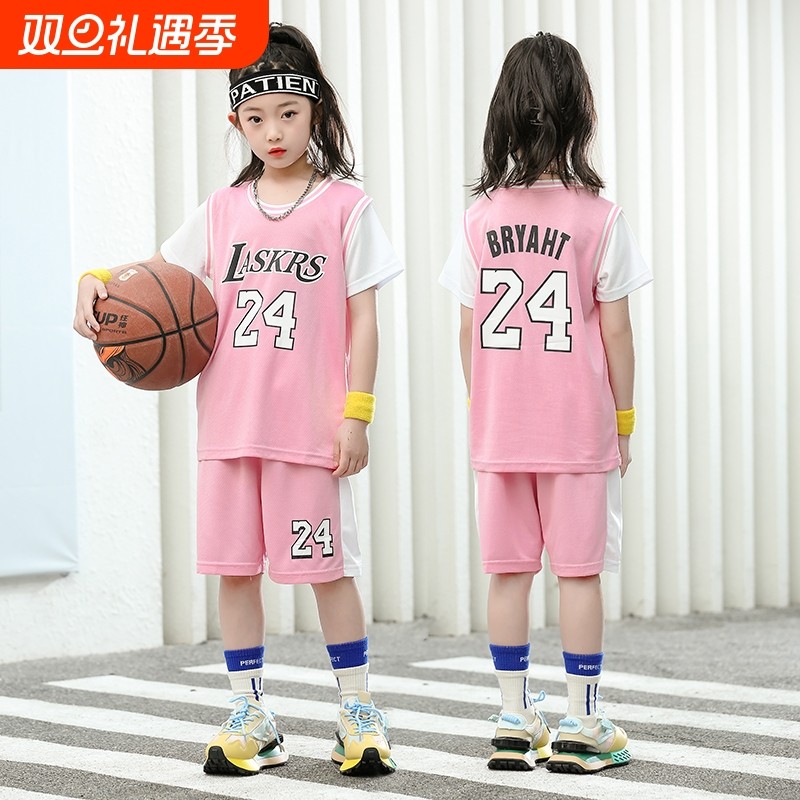 女童篮球服套装夏季速干球衣女生儿童夏装短袖女孩运动训练服女款