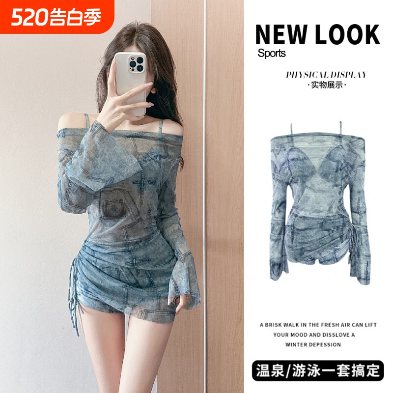 泳衣女2025遮肚聚拢分体显瘦新款性感沙滩海边度假温泉带胸垫平角