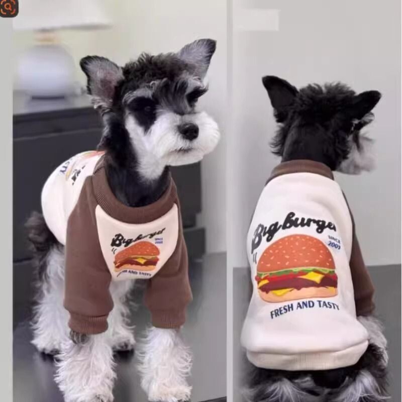 泰迪衣服狗狗宠物加绒卫衣雪纳瑞狗服饰用品冬天防寒保暖秋冬红色