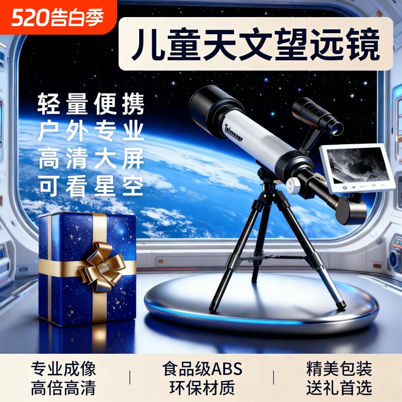 儿童天文望远镜高清益智玩具专业级高倍高清中小学生专用新年礼物