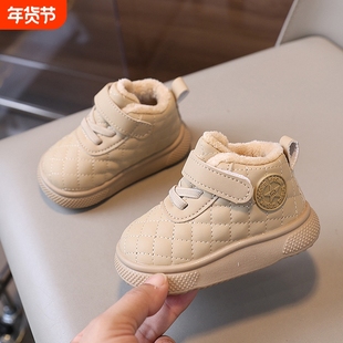 宝宝鞋子男冬季加绒0一1-3岁婴幼儿棉鞋软底防滑女童保暖鞋雪地棉
