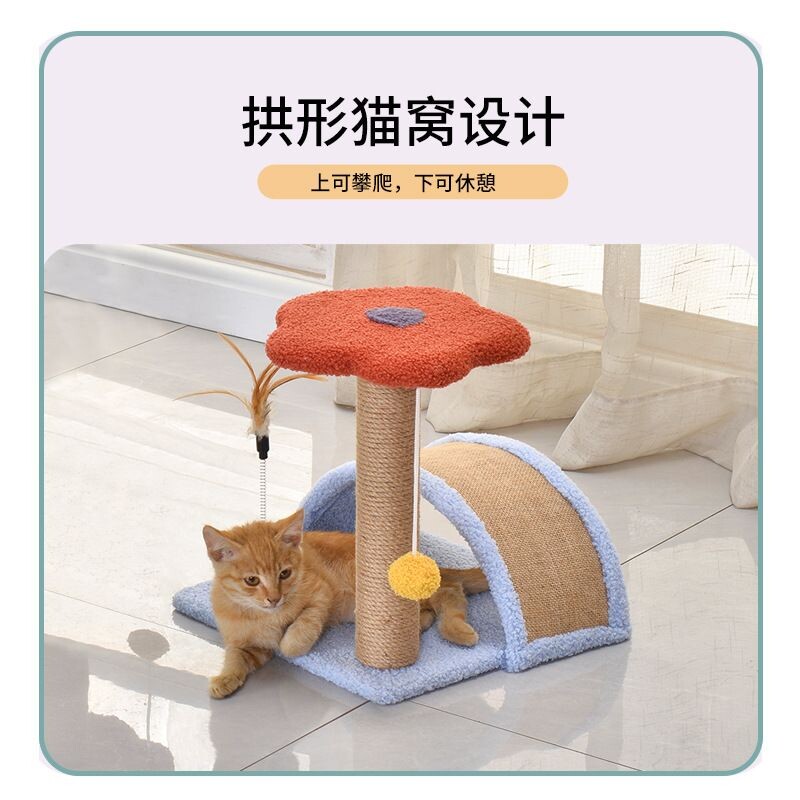 猫爬架可爱一体小型猫爬架子小猫剑麻柱猫咪用品猫抓板嗨玩猫玩具