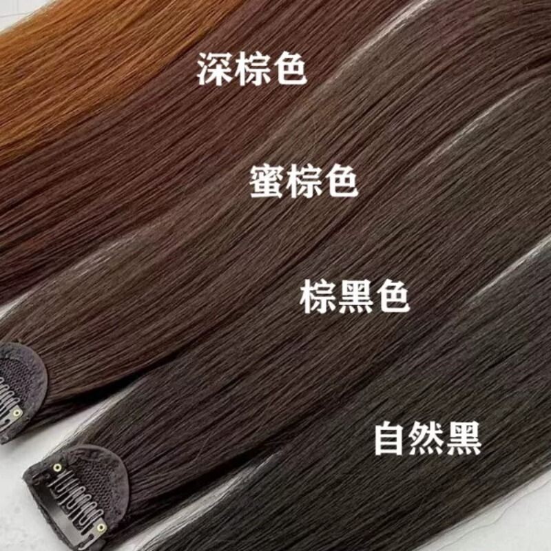 假发接发女隐形无痕自己接头发一片式假发片长直发小发片汉古单夹