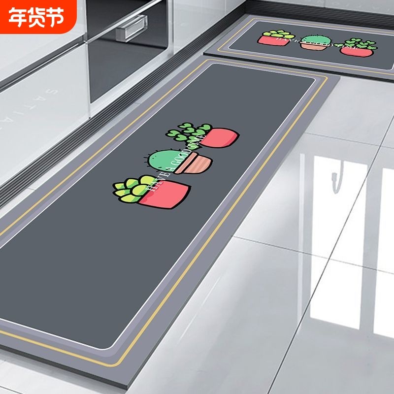 厨房地垫防滑防油可擦免洗2024新款家用耐脏专用硅藻泥吸水垫,居家布艺,厨房地垫,淘宝优惠券,粉丝福利购,淘宝优惠卷