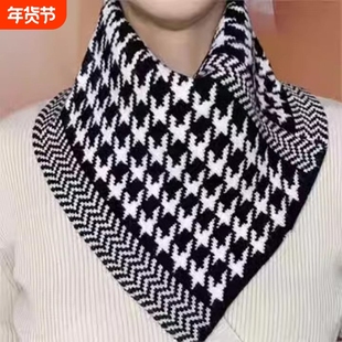 针织三角围脖新款时尚秋冬季护颈颈韩版防寒百搭保暖脖套气质围巾