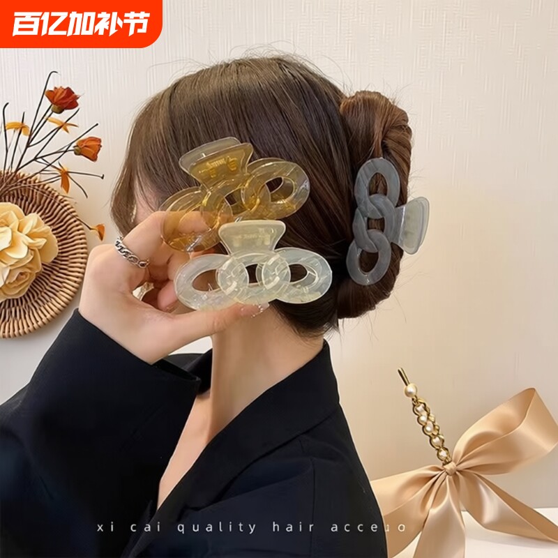 韩版简约发夹抓夹后脑勺高级感鲨鱼夹气质盘发夹子头饰夏季女发饰