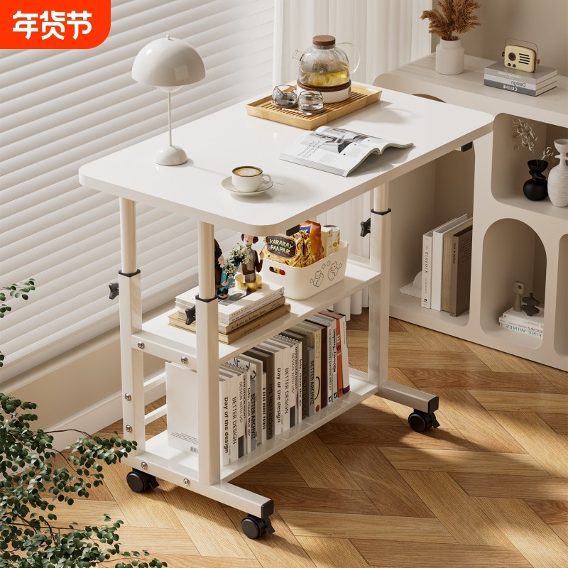 卧室床边桌可移动升降小型书桌家用懒人电脑桌简约小桌子收纳简易