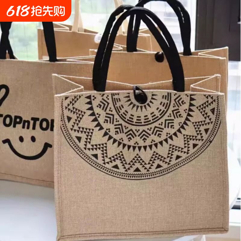 帆布包包大容量麻布手提袋女妈咪包上班通勤托特包手提包购物袋
