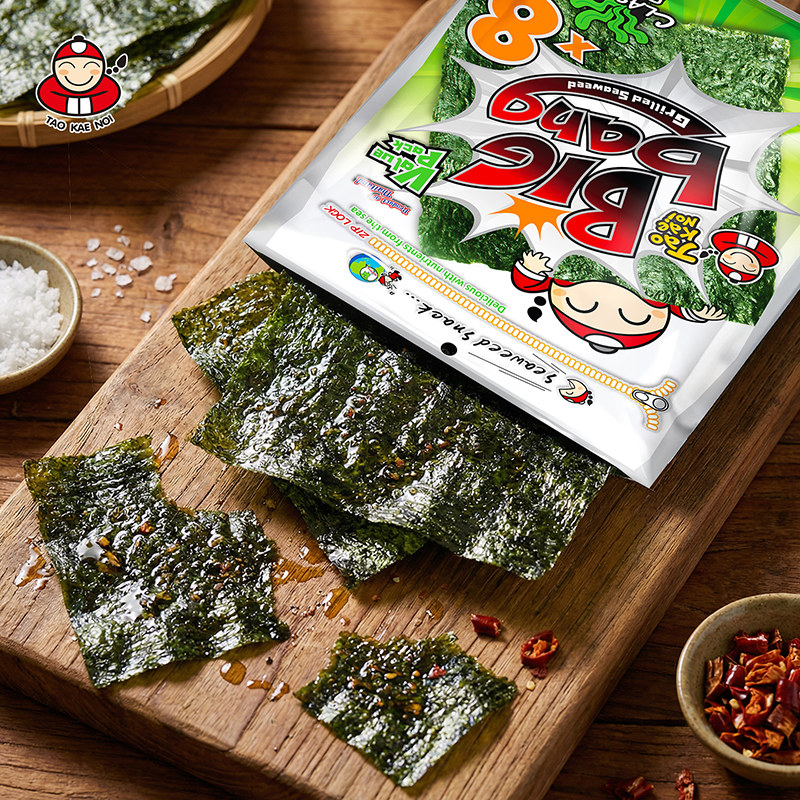 TaoKaeNoi老板仔泰国进口零食bigbang烤紫菜50G海苔食材大片烧烤