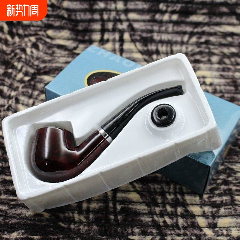 弯式过滤非手工实木男士烟斗两用烟斗烟袋进口烟斗非实木老式烟嘴