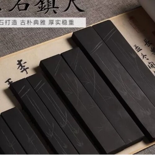 天然原石镇尺石质镇纸压纸镇尺书法镇纸镇尺一对书法压纸镇尺文房