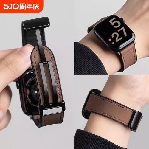 适用华为GT6/5/4/3/2表带GTRunner2手表新款gt2Pro磁吸gt3男款watch4pro荣耀gs智能watch5男士buds真皮watch3
