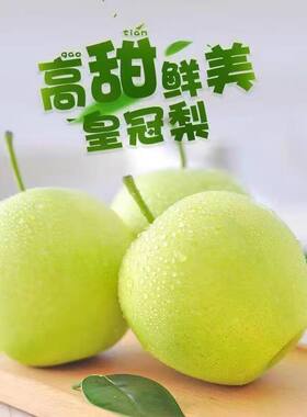 青皇冠梨梨子新鲜水果脆甜多汁皇冠梨黄冠薄皮当季整箱批发