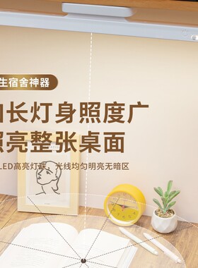 大学生宿舍酷毙灯管学习护眼台灯LED灯条书桌床头灯桌面照明磁吸