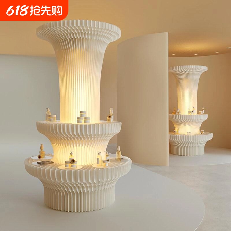中岛展架置物架中流灯柱展架展柜货架办公储物架门店展示台