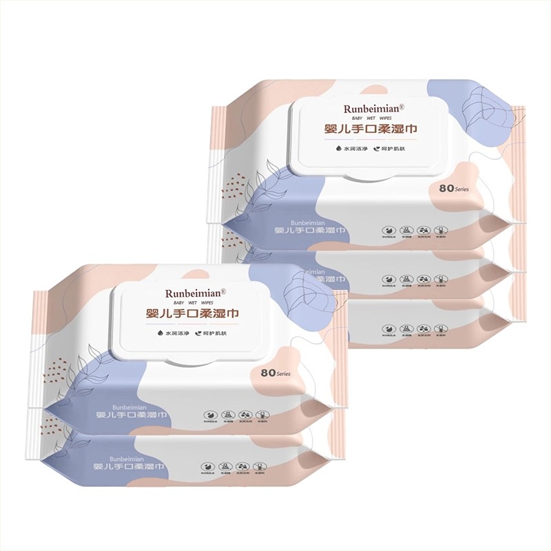 【共400抽】Runbeimian80抽5包湿巾足抽