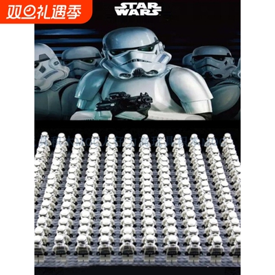兼容乐高积木玩具星球大战人仔S合金模型经典白兵人仔兼容风暴兵1