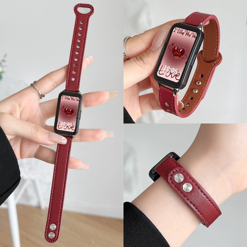 适用华为手环10表带9手表8荣耀9智能7运动新款皮腕带watch