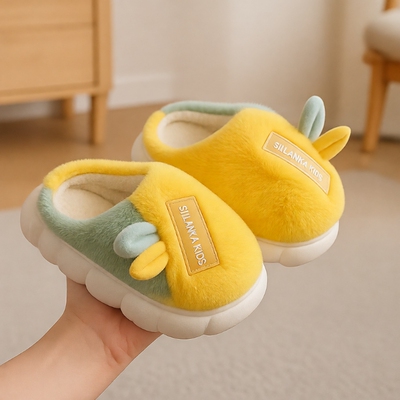 爆款儿童棉拖鞋防滑软底卡通冬季