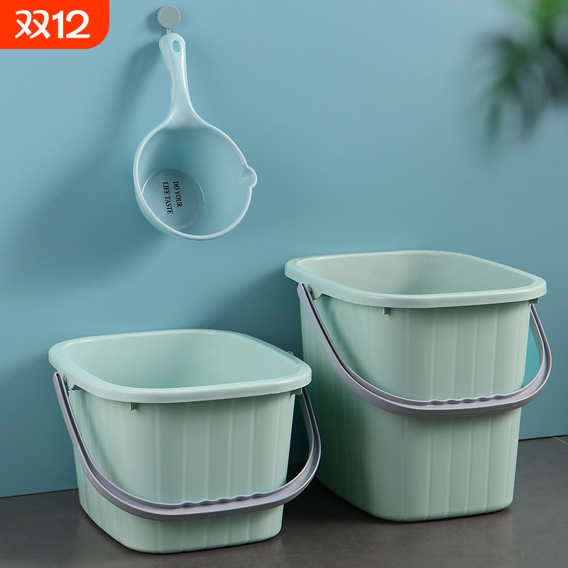 加厚方形水桶家用手提塑料洗衣桶泡脚桶宿舍墩布桶拖把桶储水桶