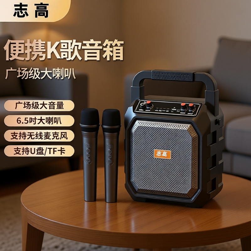 户外广场舞音响蓝牙音箱大音量超大高音质重低音炮家用K歌音响