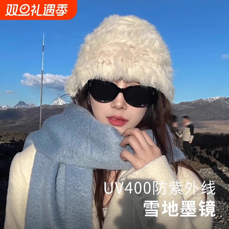 复古猫眼墨镜女款近视可配有度数高级感防紫外线高清偏光太阳眼镜